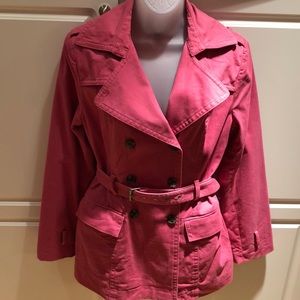 EUC Express pink trench coat. Size M.